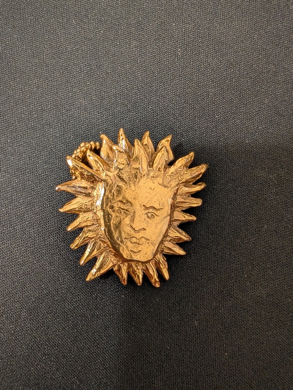 Authentic YSL Sun Face Pendant/Brooch